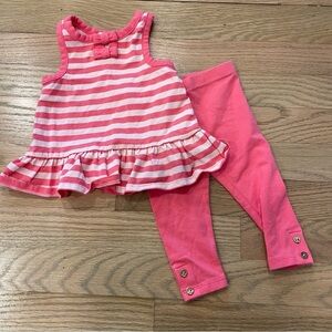Kate Spade Pink Striped Top and Leggings Set